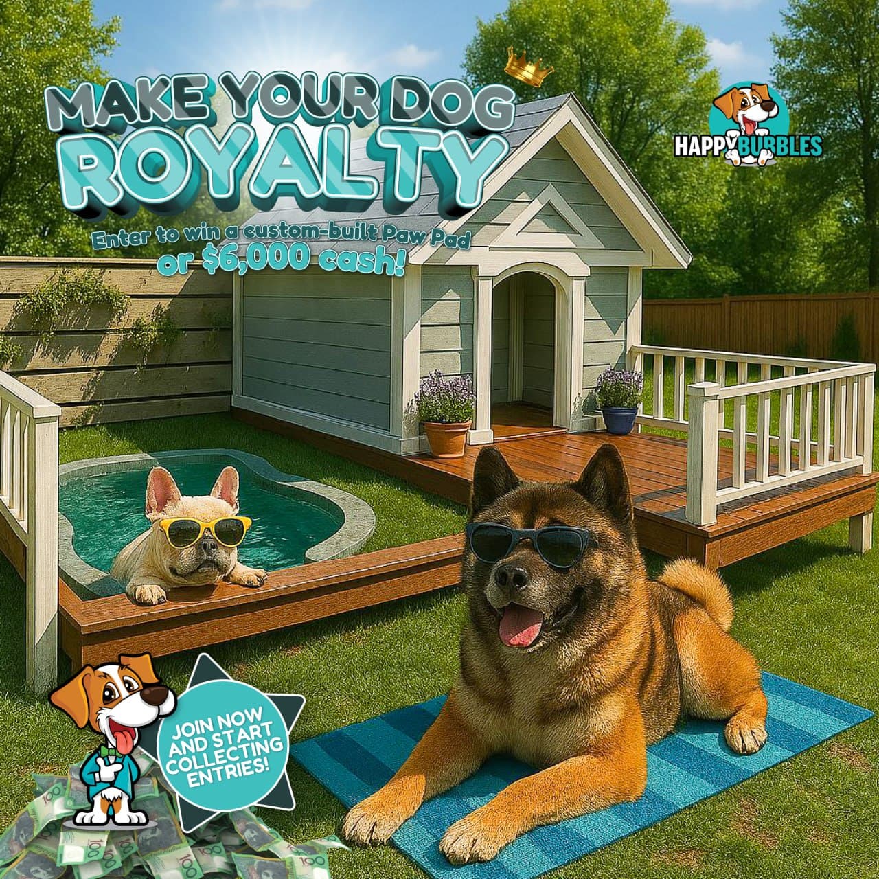 $8,000 Luxury Paw Pad or $6,000 Cash