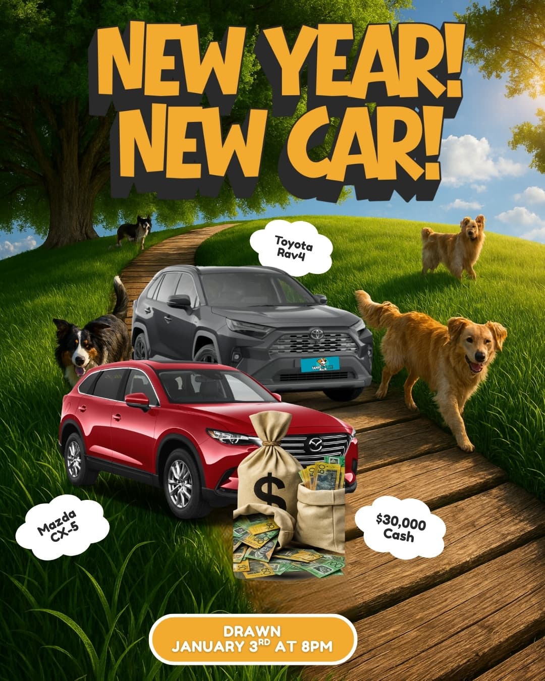 Win a Toyota RAV4, Mazda CX-5 or $30,000 Cash
