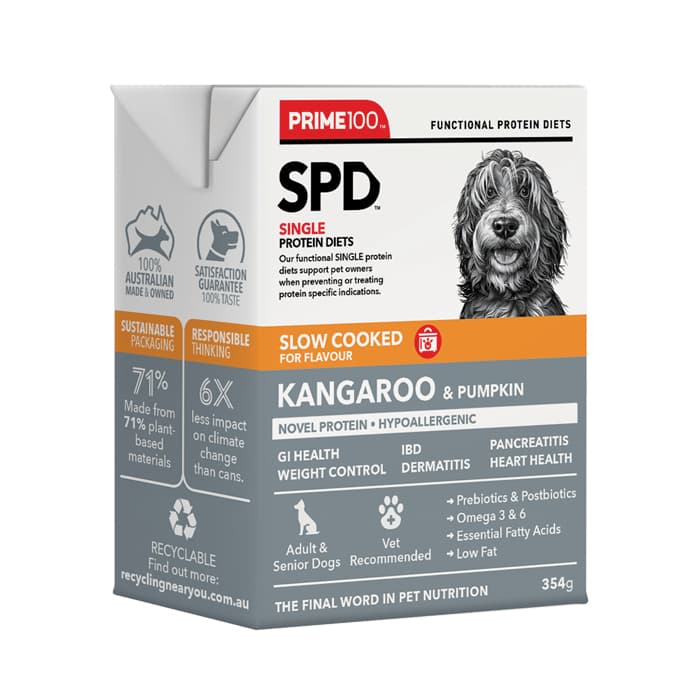 Prime100 - SPD Slow Cooked - Kangaroo & Pumpkin Tray of 12 x 354g