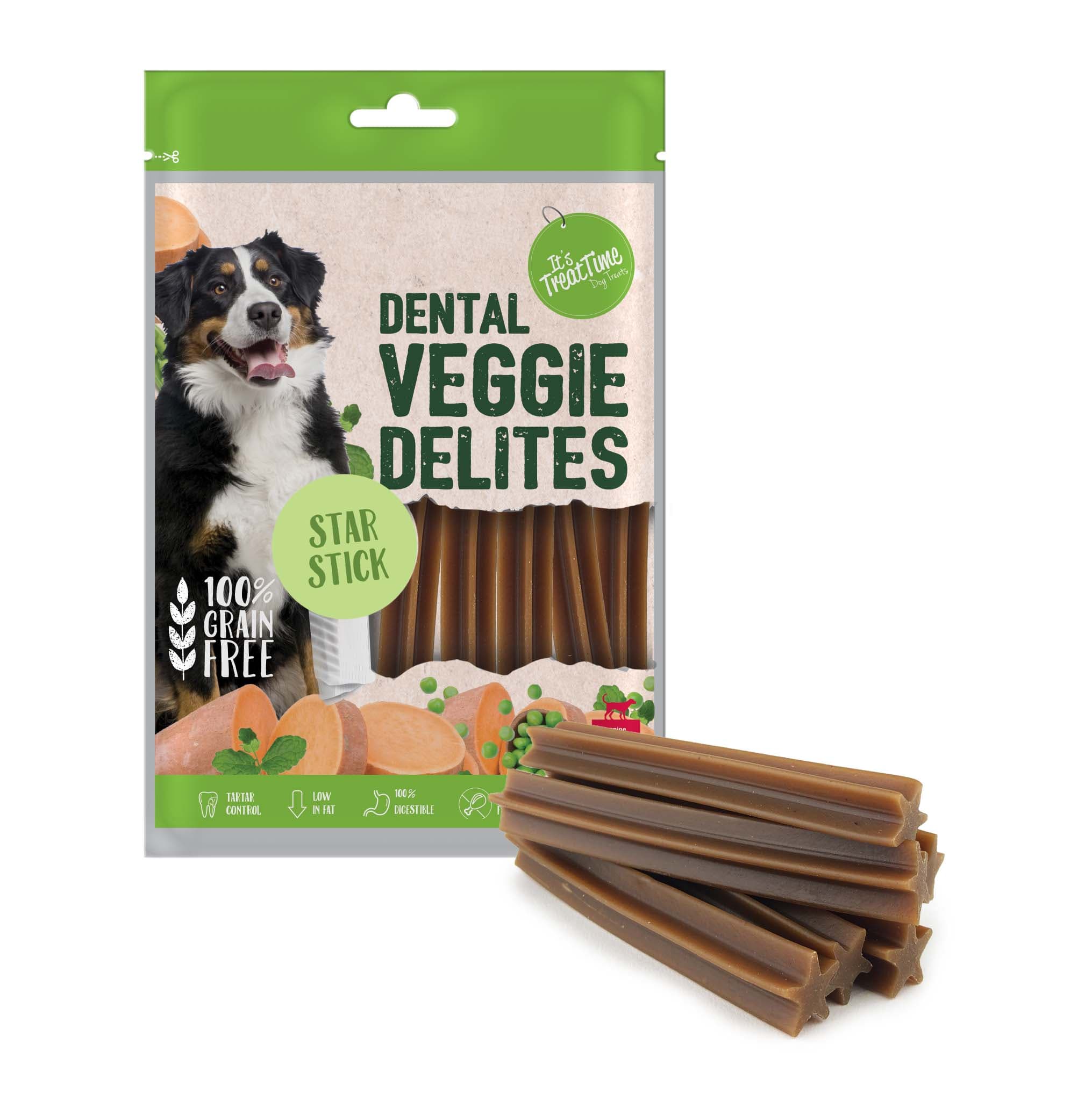 It's Treat Time - Dental Veggie Delights - Star Stick 112g