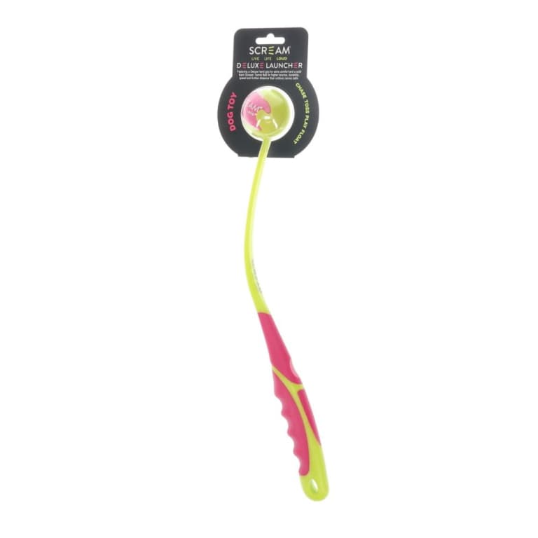 Scream - Deluxe Ball Launcher - Loud Green/Pink - 65cm