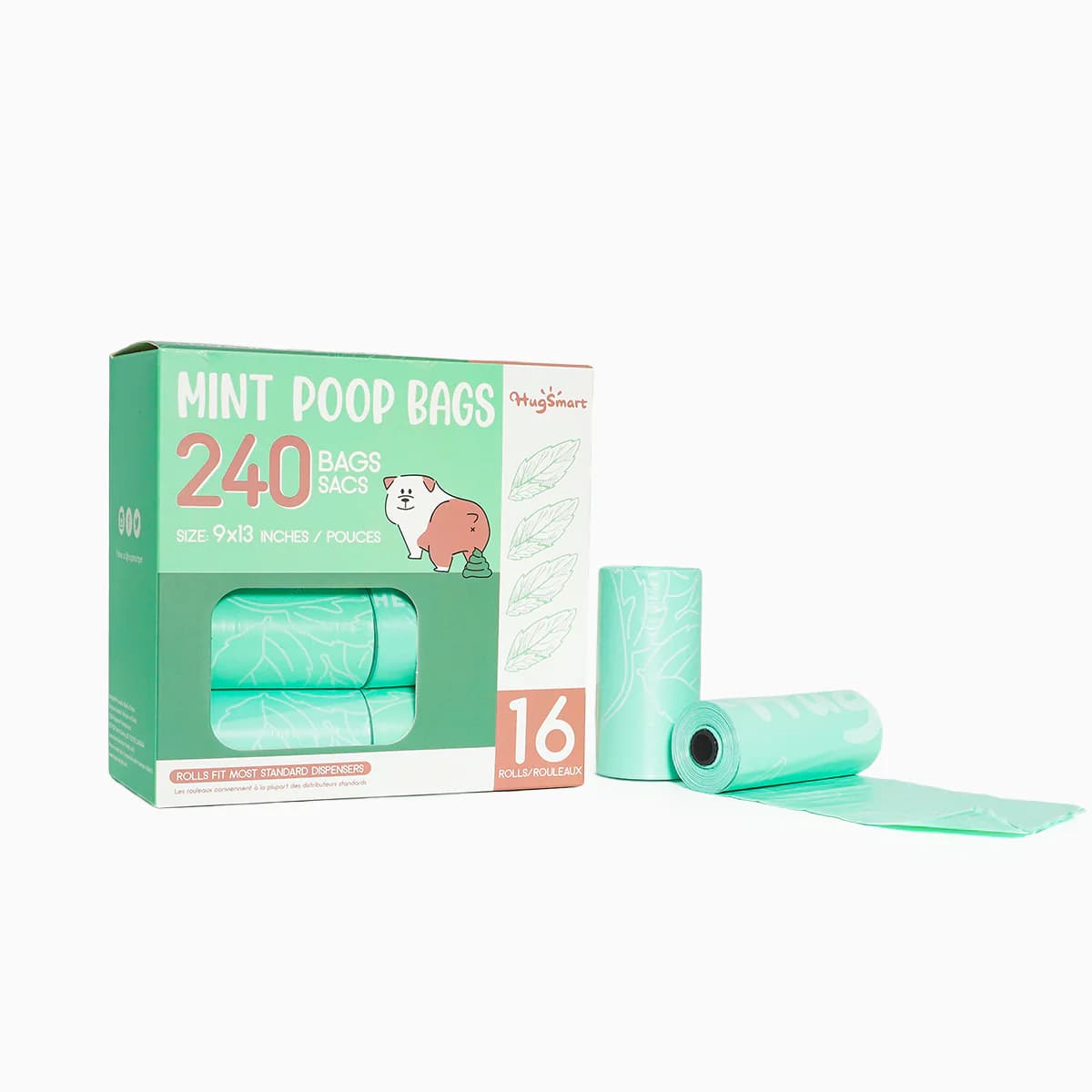 Hugsmart - Mint Poop Bags (16 Rolls)