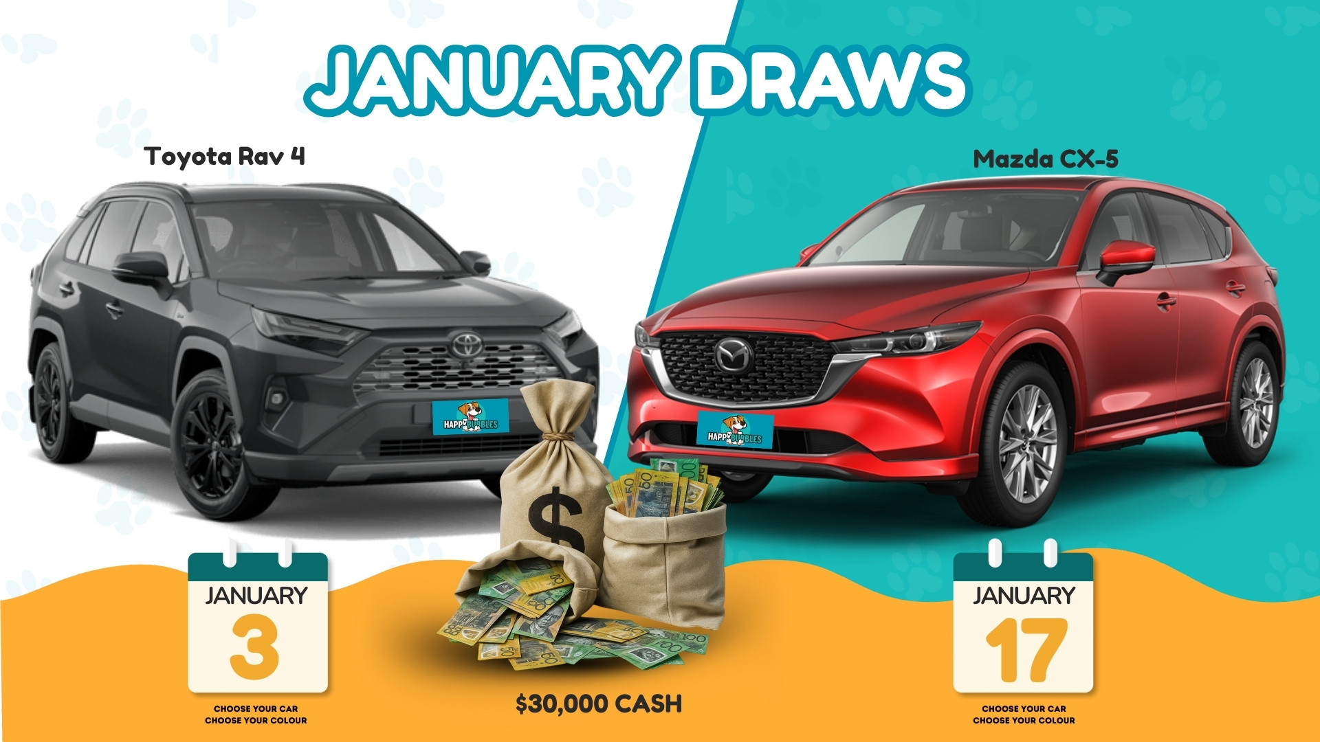 January Giveaway - Win a Car or $30,000 Cash